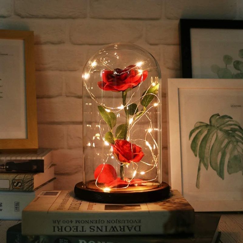 Beauty and the Beast Rose Flowers,Women Gifts Idea Birthday, Unique Gifts for He