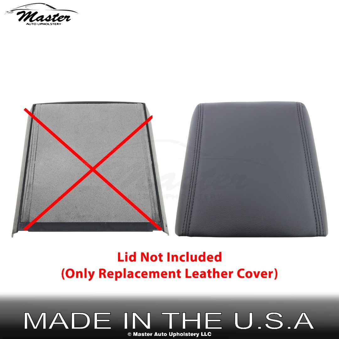 2007-2014 Fits Ford Expedition Leatherette Front Center Console Lid Cover Black