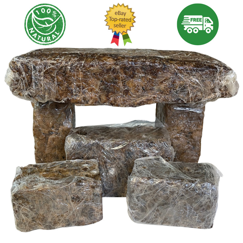 Raw African Black Soap PREMIUM QUALITY Organic Unrefined 100% Pure
