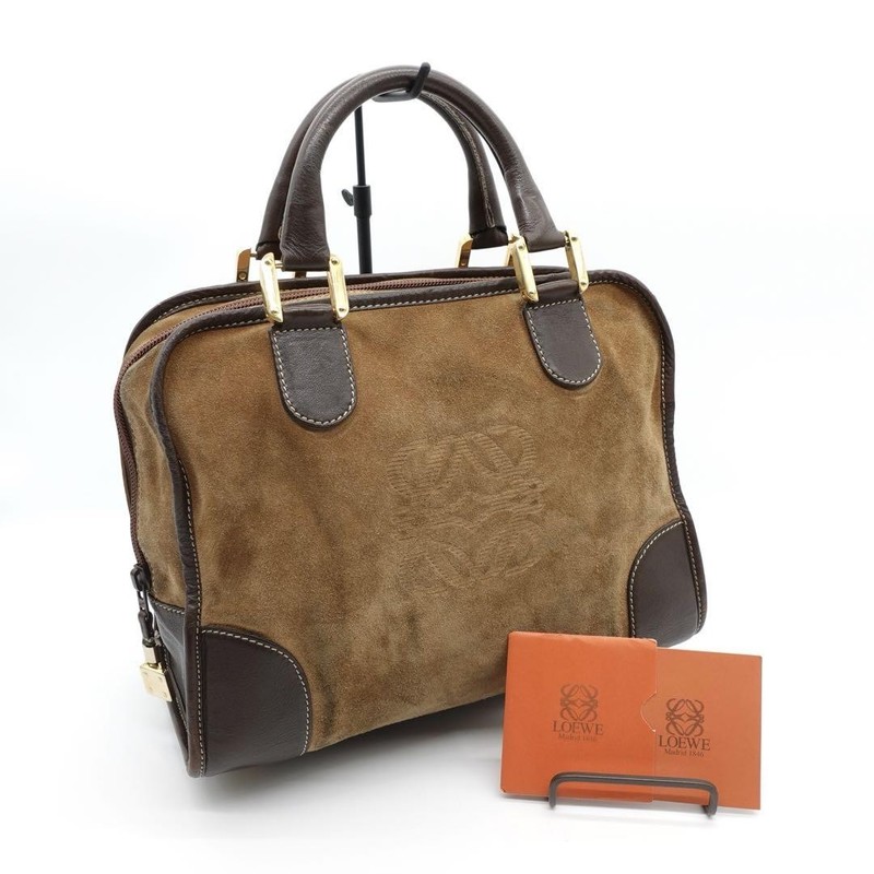 【関税送料込】Loewe Anagram ゴールド スエード トートバッグ 関税送料込】Loewe Anagram ゴールド スエード トートバッグ