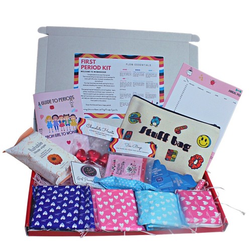 Puberty First period kit survival girls sanitary products emergency