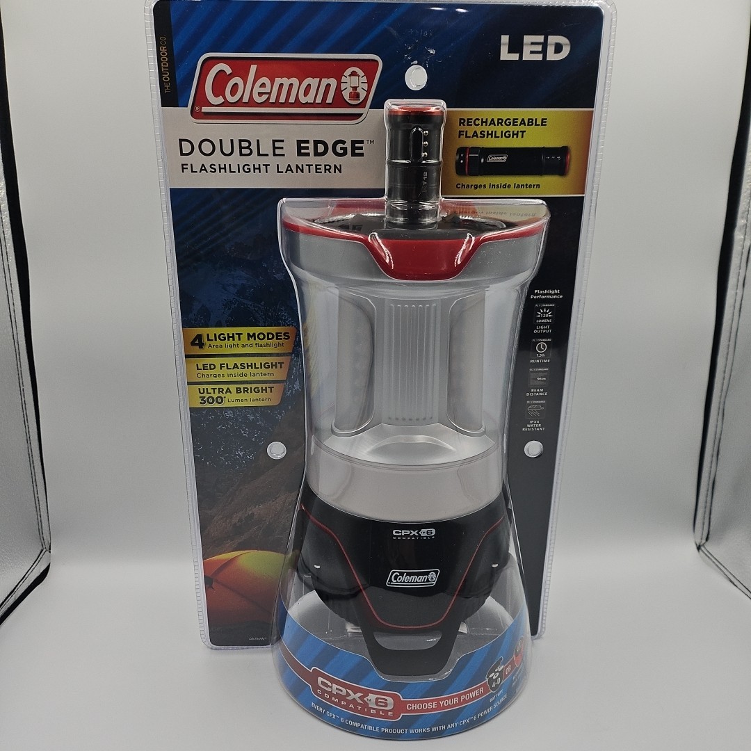 Coleman Double Edge Flashlight Lantern CPX 6 Compatible Rechargeable 300 Lumen