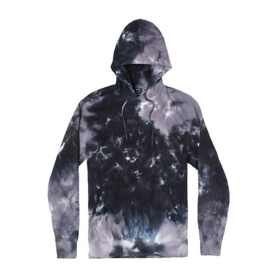 

Пуловер RVCA Tonally Tie Dye III (черный мраморный тай-дай) Толстовка с капюшоном, Black marble tie dye
