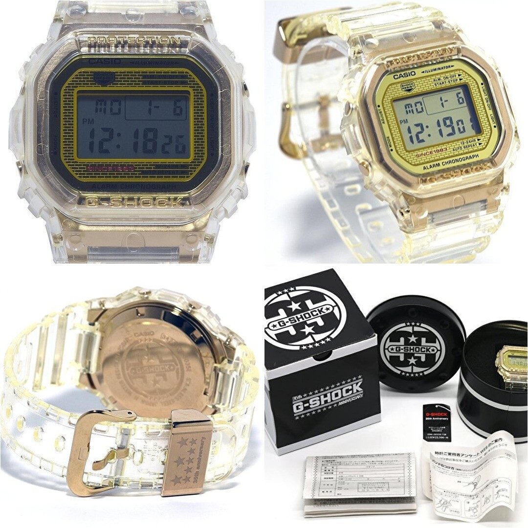G-SHOCK GLACIER GOLD DW-5035E-7JR メンズ G-Shock 35th Anniversary Glacier Gold Limited Edition Watch