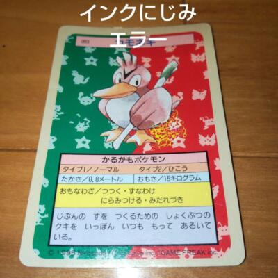 Topsun ink bleed Print Error Farfetch'd Blue Back Pokemon