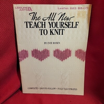 ALL NEW TEACH YOURSELF TO KNIT Beginners vtg 1988 Crochet Instruction Pattern