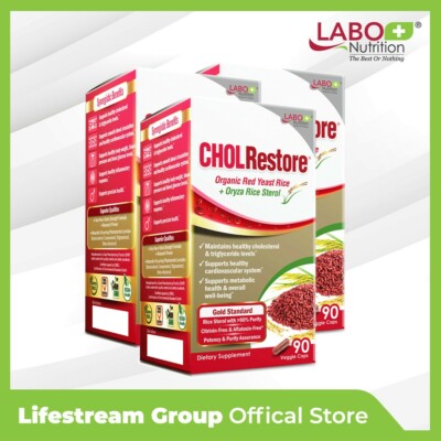 LABO Nutrition CHOLRestoreX3 Red Yeast Rice, Phytosterol, for Cholesterol Levels