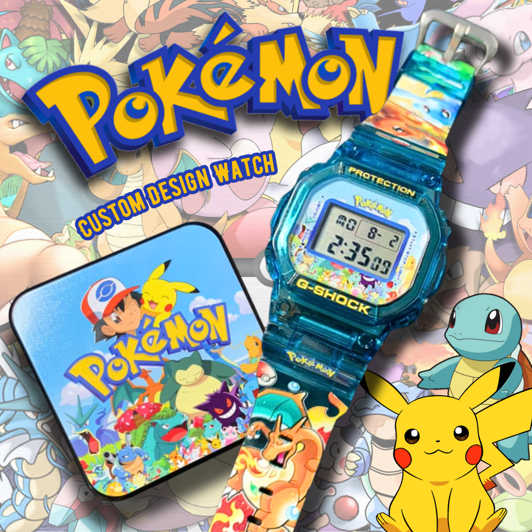 Customized Designed DW5600 Shock Water Resistant Pokemon G Shock Wristwatch eBay
