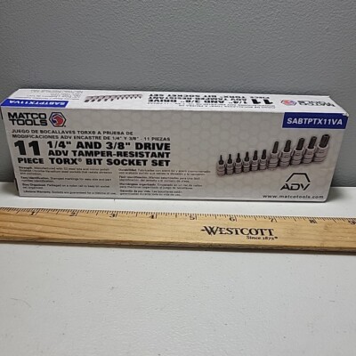 Matco Tools 11 PIECE 1/4'' AND 3/8'' DRIVE ADV TAMPER-RESISTANT TORX  SABTPTX11VA