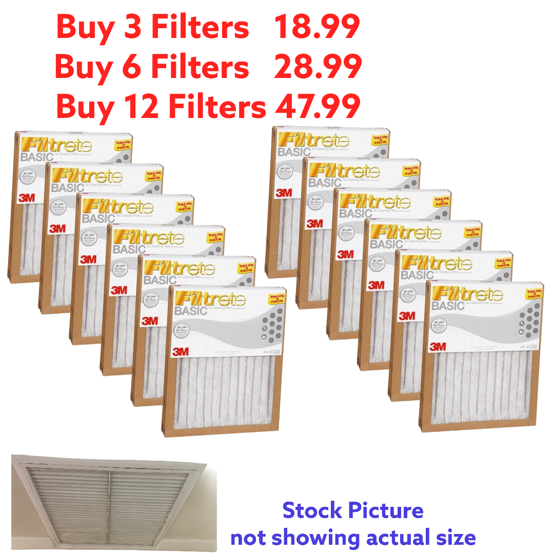3M Filtrete™ Basic Air Filter Pleated Furnace Replacement