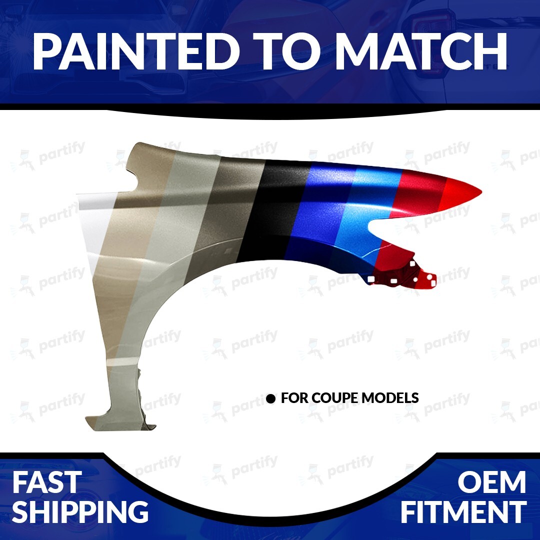 NEW Painted 2006-2011 Honda Civic Coupe Passenger Side Fender