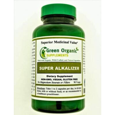 Green Organic Supplements' Super Alkalizer, PH Control, Non-GMO & Gluten Free