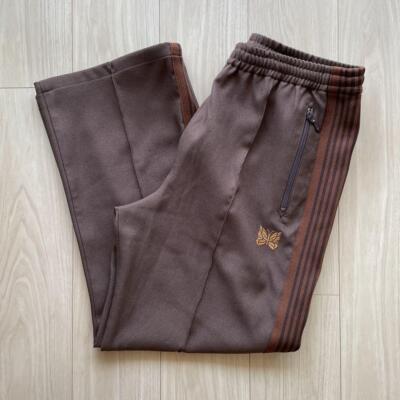 NEEDLES Track Pants Straight Black x Purple lines JO346 Size
