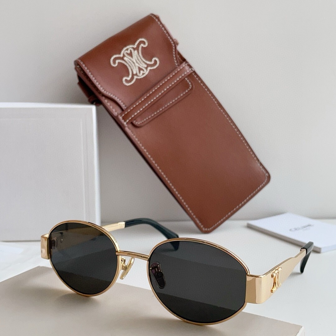 Pre-owned Celine 4s235 Eyeglass Frames | Custom Sunglasses, Blue Light & Uv In Gold