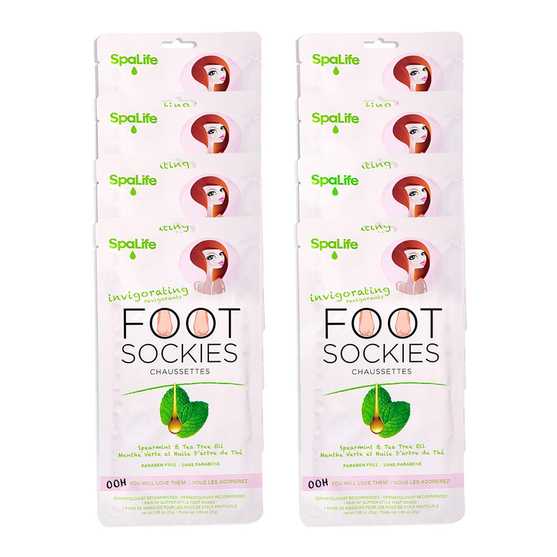 Spalife Invigorating Spearmint & Tea Tree Oil Foot Sockies (8 Ct)