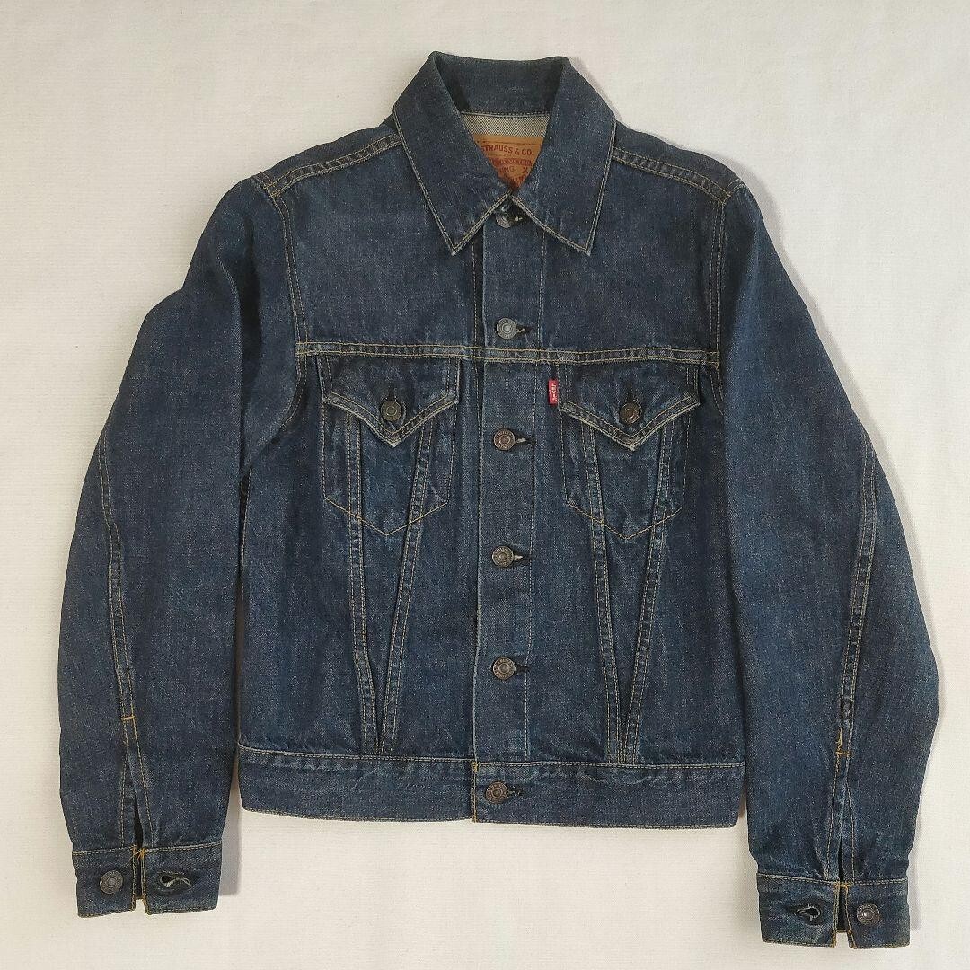 【真紺】71557 日本製 3rd 4th levi's Big E 70505 LEVI'S Denim Jacket 3rd Men's Size 34 Blue 71557-02 vintage