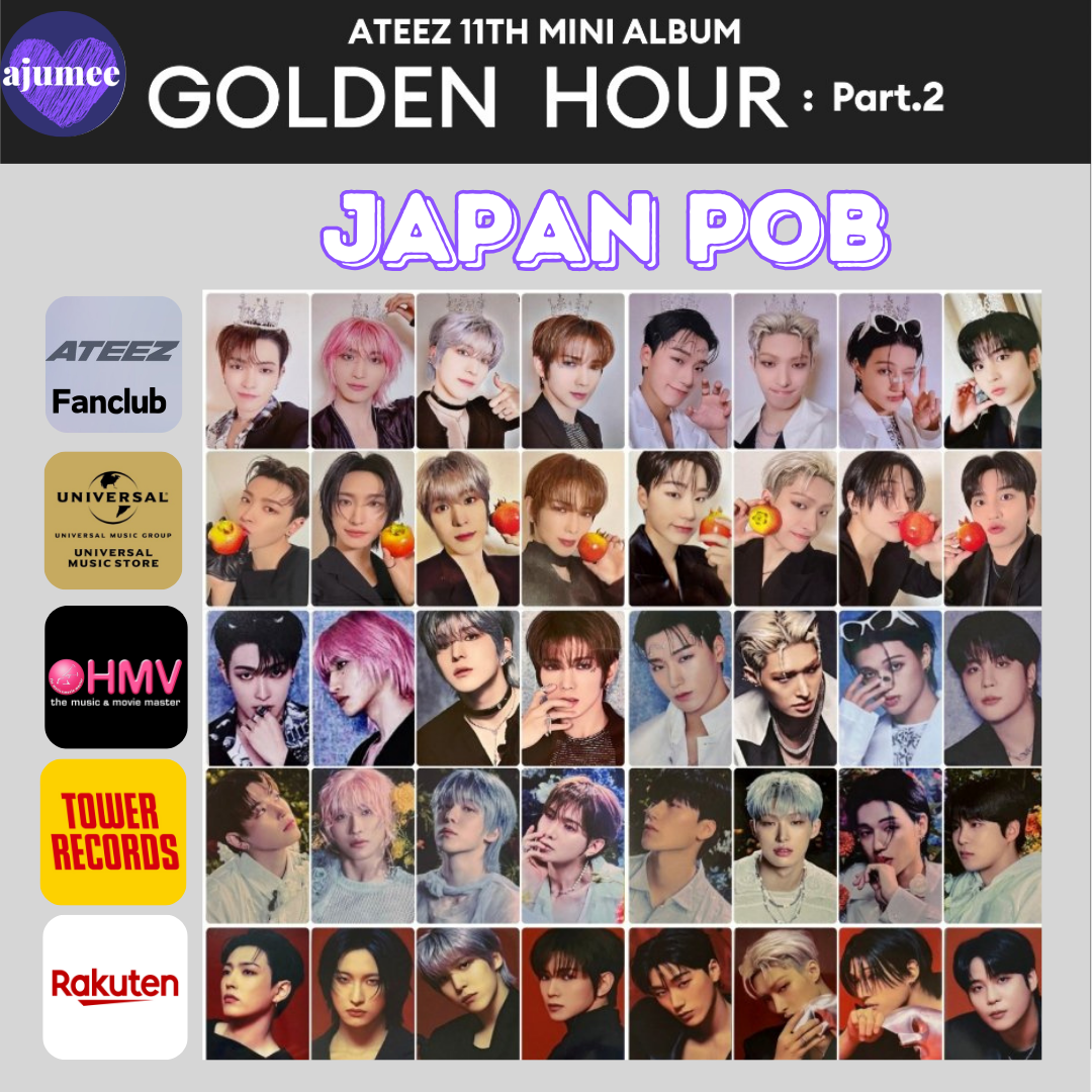 ATEEZ - GOLDEN HOUR : Part.2 11TH MINI ALBUM JAPAN POB Official Photo card ATEEZ - GOLDEN HOUR : Part.2 11TH MINI ALBUM JAPAN POB Official Photo card