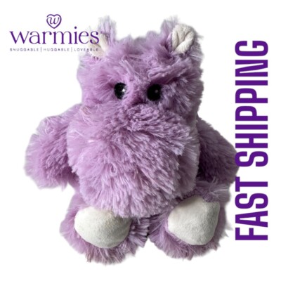 Warmies Jr. Hippo Purple NWT Colic Soothes Baby 10'' Microwavable FAST SHIPPING!