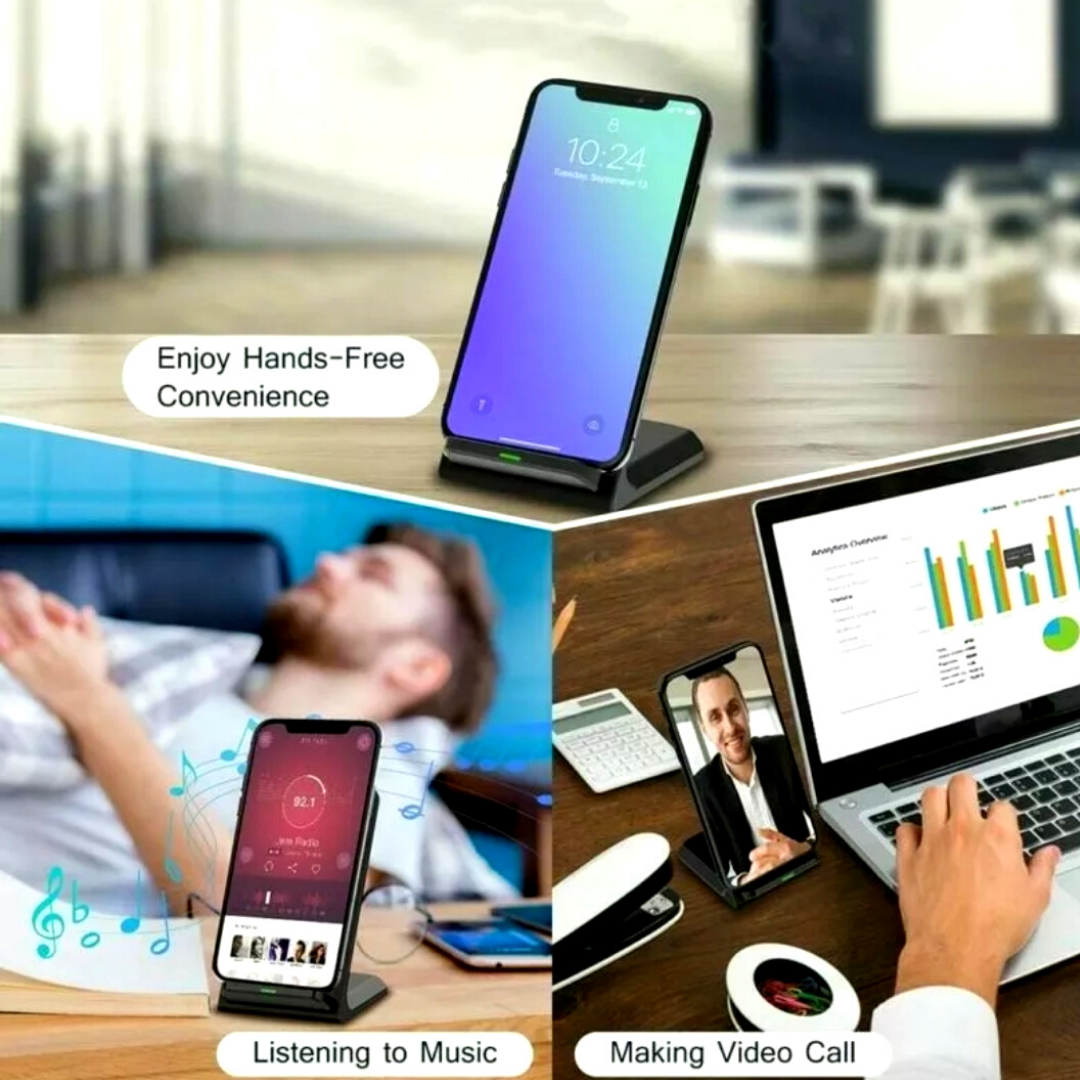 Cargador Inalambrico Rapido Casa Oficina Carga Para Telefonos Cell Universal US*