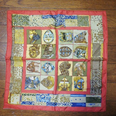 Hermes Petite Carre 40 PERSONA Mini Scarf Silk 100% 41x41 From Japan Brand New