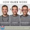 Clic Magnetic Reading Glasses for Men or Women, Soft Foldable Band, Computer Readers, Taku (S-XL, Havana, 2.50 Magnification)