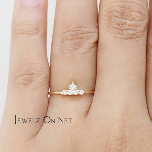 Pre-owned J.o.n 14k Gold Genuine Round And Princess Cut Diamond Wedding Ring Fine Jewlery In Yellow