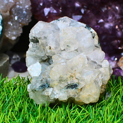 Stunning Natural Apophyllite Cluster Stone High-Vibrational Healing Crystal 300g