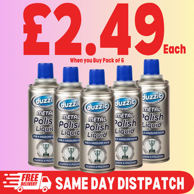 Duzzit Metal Polish Liquid 120 ml – Restores Shine on Brass, Chrome, Stainless