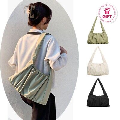 Shirring Lightweight Triangular Shoulder Bag Korean Style Casual Daily Women Bag