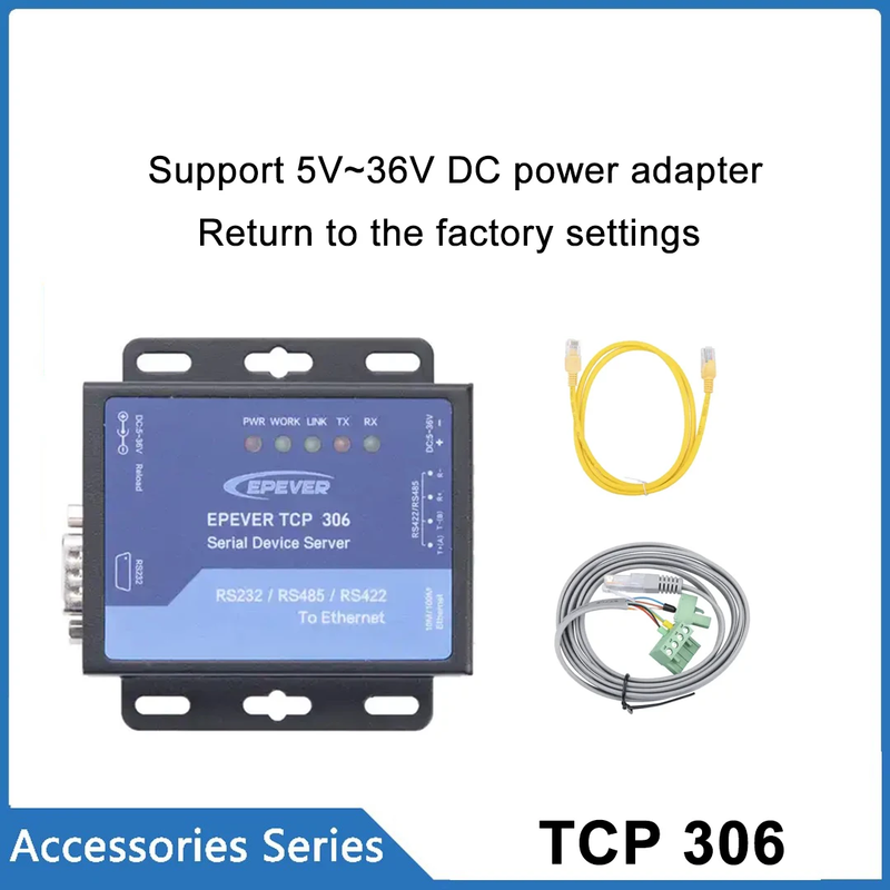EPEVER TCP 306 Serial Device Solar Controllers Inverters With Server Via an RS48