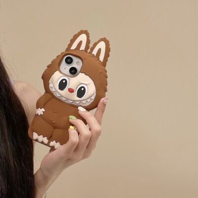 Cartoon Labubu The Monsters Phone Case Silicone Protective Cover iPhone 15 13PRO