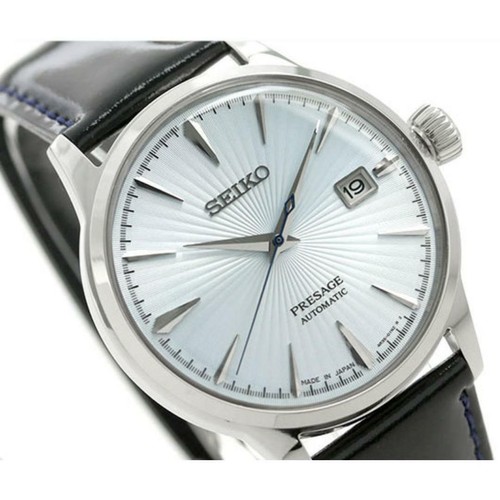 Pre-owned Seiko Presage Automatic Ice Blue Cocktail Time "sky Diving" Srpb43j1 Us4