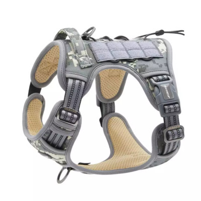 Auroth Tactical Dog Harness Adjustable Dog Vest with Handle - Desert Camo