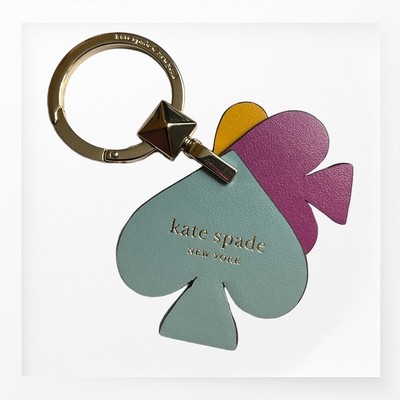 NWT KATE SPADE Seaside Stacked Spades Hearts Key Fob Chain Keychain Bag Charm