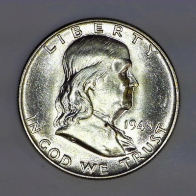 1948 Franklin Silver Half Dollar BU GEM e364
