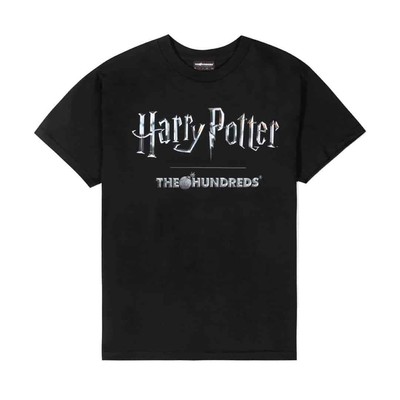 Футболка с короткими рукавами The Hundreds x Harry Potter HP Title (черная)