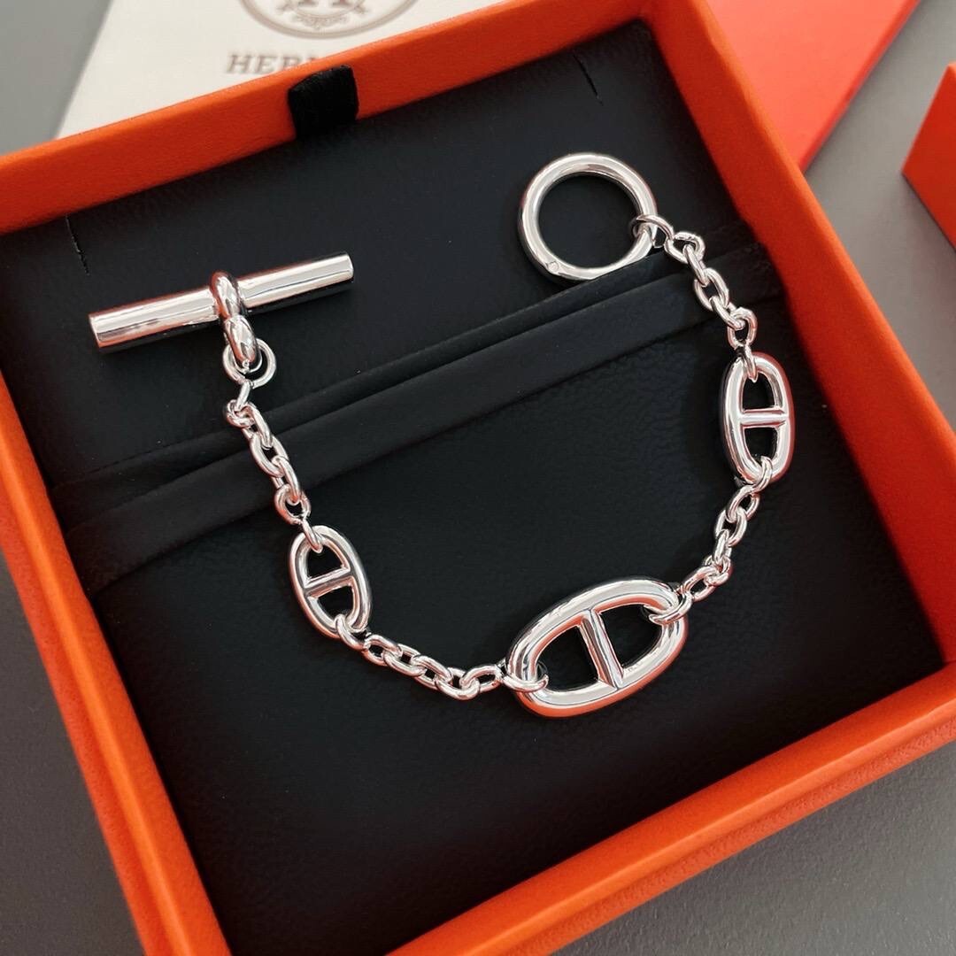 （HERMES）Farandole bracelet TPM Silver bracelet HERMES Chaine d'Ancre Farandole | eBay