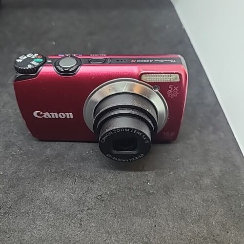 Canon PowerShot A3300 IS 16.0MP Digital Camera- Red TESTED Canon PowerShot A3300 IS 16.0MP Digital Camera- Red TESTED