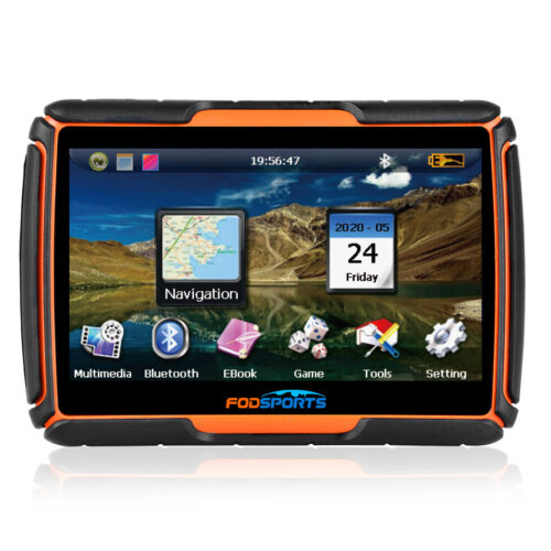 Motorcycle GPS Navigation 4.3 Inch Touch Screen Waterproof SAT NAV Bluetooth Map