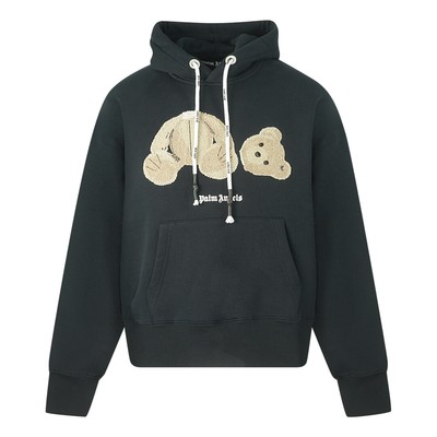 Pre-owned Palm Angels Brown Kill The Bear Black Hoodie