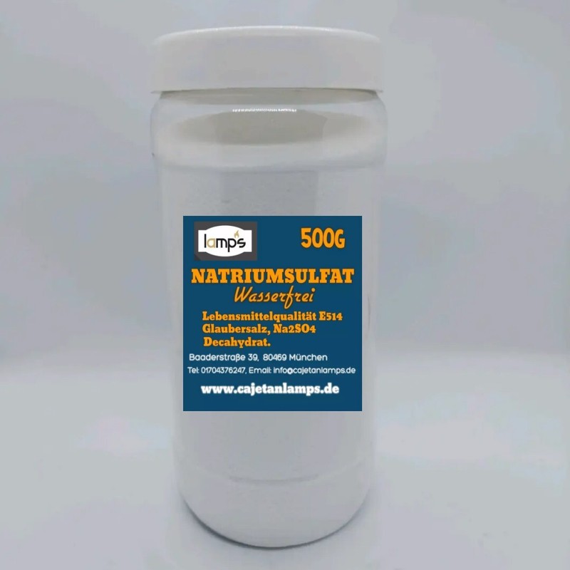 Natriumsulfat Wasserfrei Glaubersalz E514 Na2so4 LebensmittelqualitÃ¤T 500g.