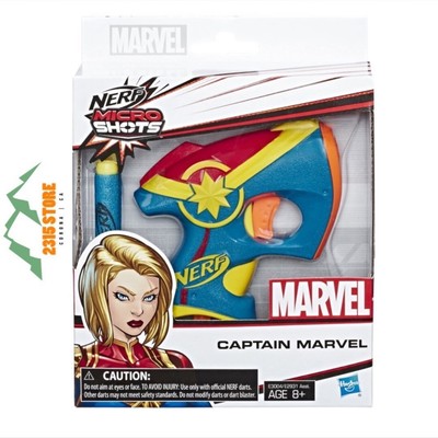 Nerf Gun Marvel Captain Marvel 04 Micro Shots Blaster Dart  Hasbro 2 Darts NIB