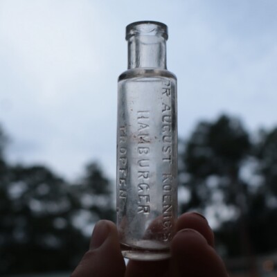 Antique BIM Medicine Bottle Dr August Hamburger Tropfen Blood Purifier Bottle