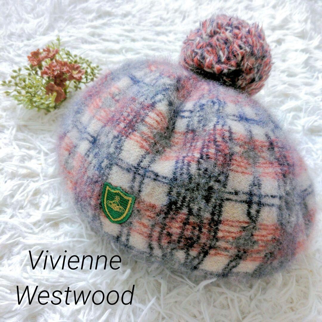 帽子 vivienne westwood studded check beret Vivienne Westwood Beret Hat Berets Knit Multicolor Beige Orb