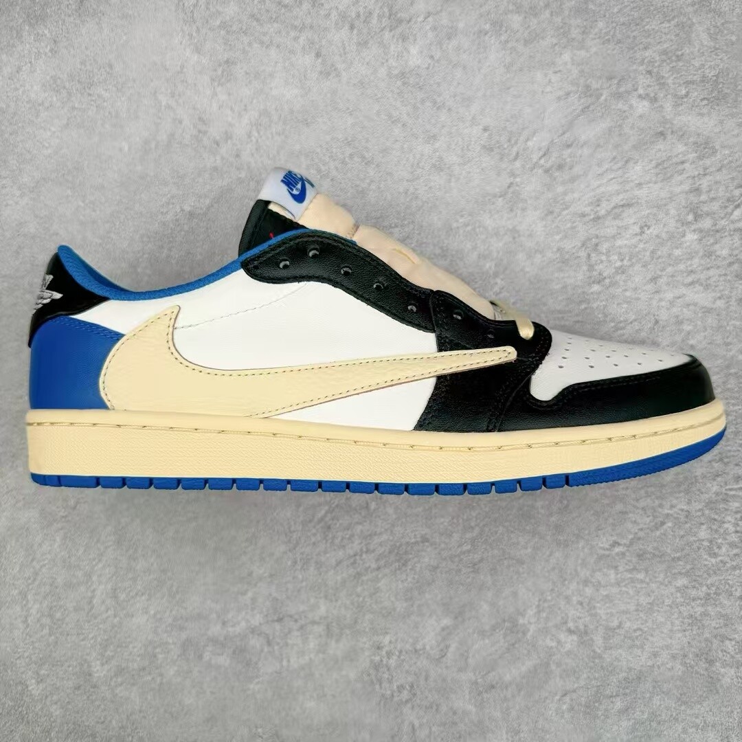 Pre-owned Nike Travis Scott Fragment X Fragment Design X Air Jorden Aj1 Low Og Sp In White