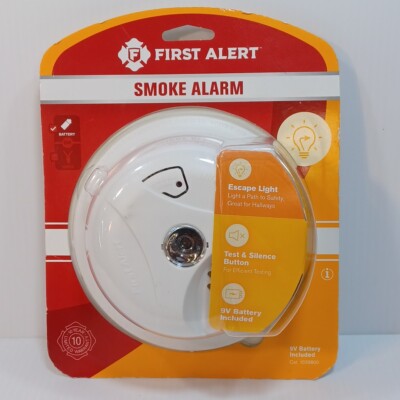 First Alert 1039800 SA304CN3 Ionization Smoke Alarm with Escape Light