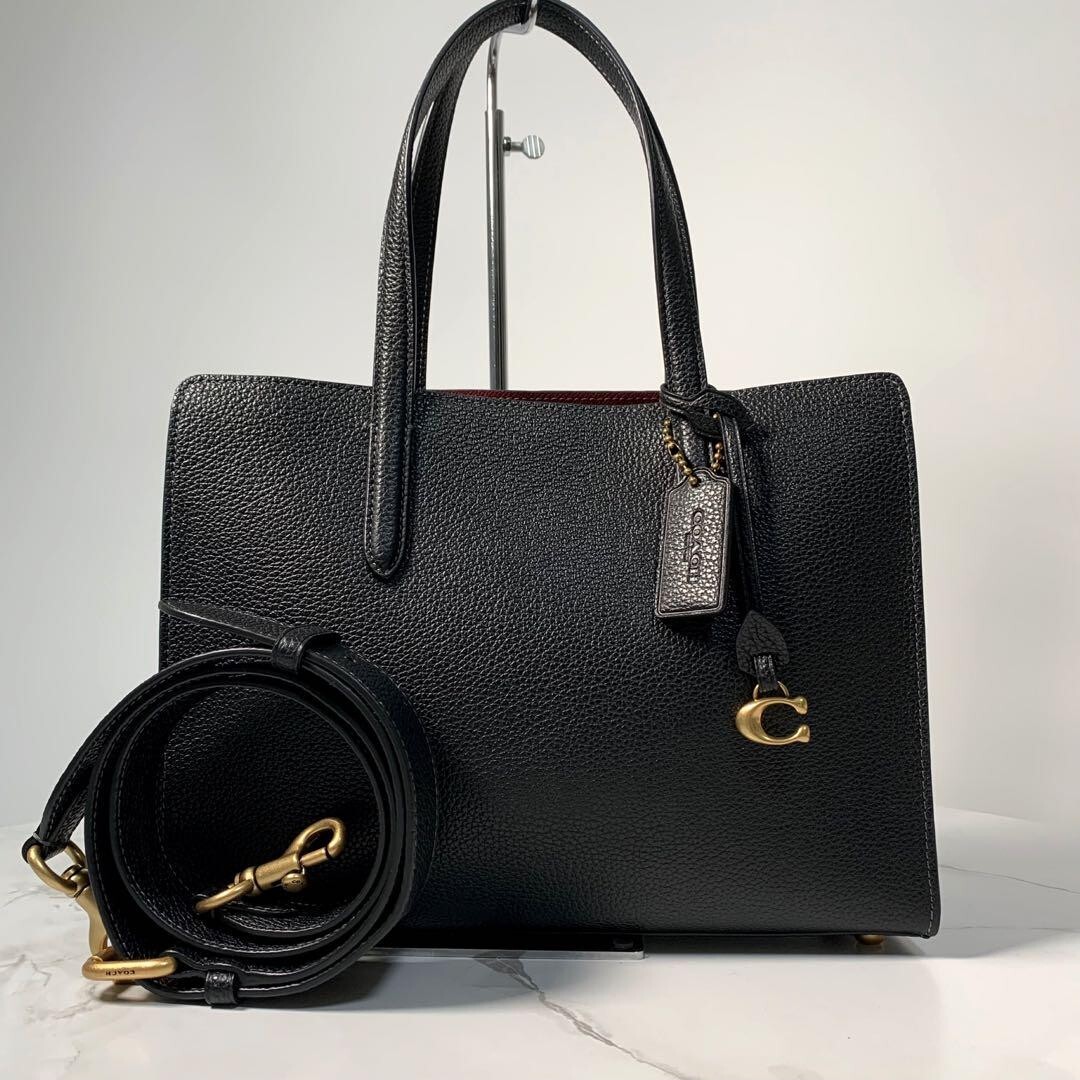 COACH Carter Carryall 28 Shoulder Bag Black CJ806 Outlet NEW