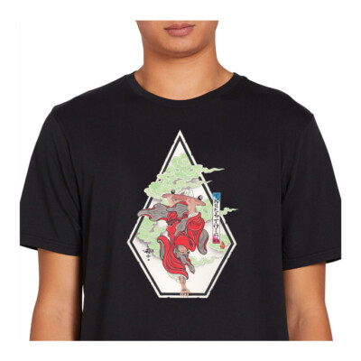 

Volcom Nozaka Skate Футболка с коротким рукавом (черная) Мужская футболка с рисунком, Черный