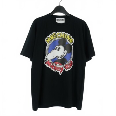 Moschino Mickey Rat Print T-shirt Cut & Sewn Short Sleeve