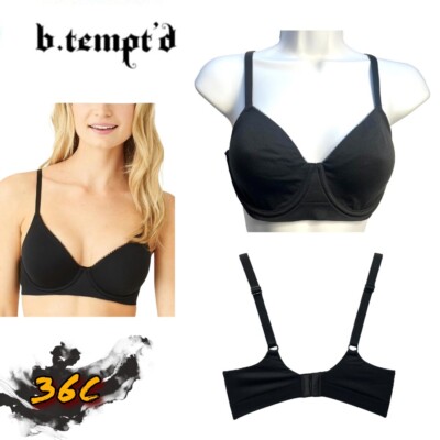 NWOT b.tempt'd Women's 36C Comfort Intended Underwire Bra 951240 Black